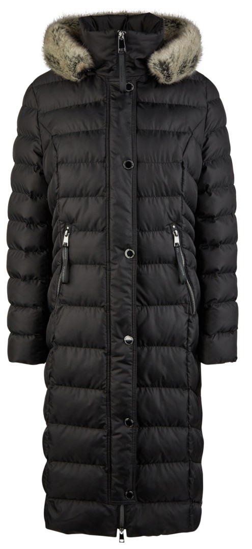 Warmer Kurzmantel in schwarz