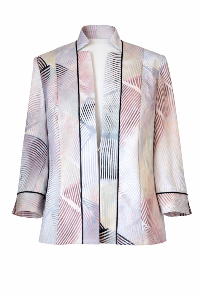 Blazer Jacke in mehrfarbig mit rose