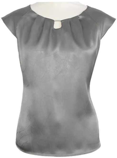 Top festlich in silber