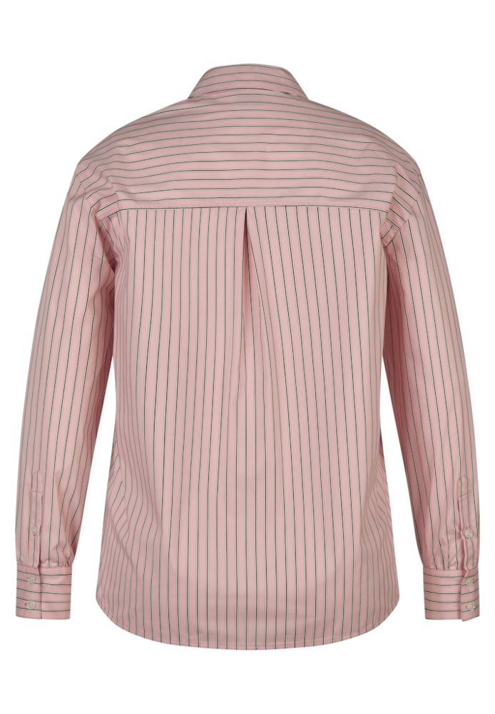 1/1 Arm Bluse in rose gestreift