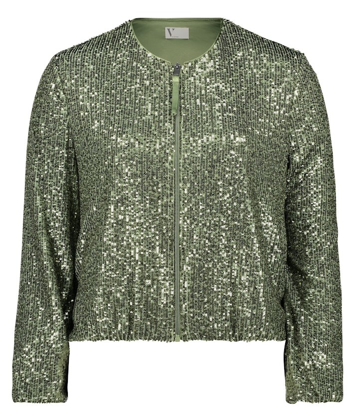 Paillettenjäckchen in autum green