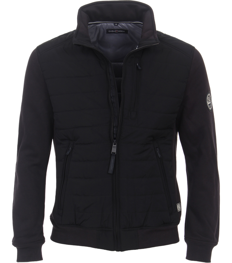 Sweat Jacke in marine blau
