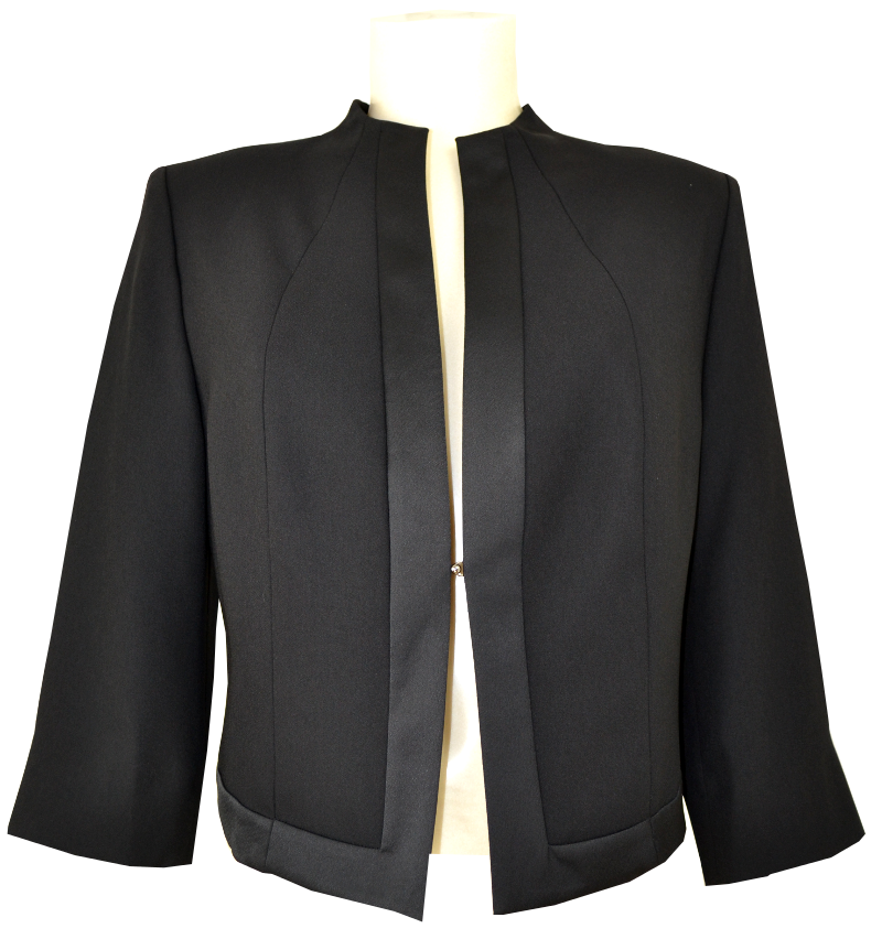 Eleganter Kurzblazer in schwarz mit 3/4 Arm