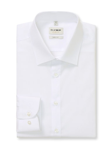 Level Five body fit Hemd in weiß