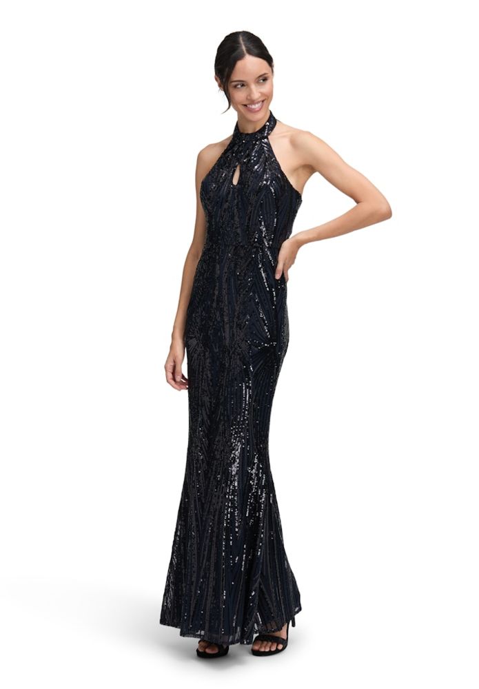 Langes Ballkleid in night sky