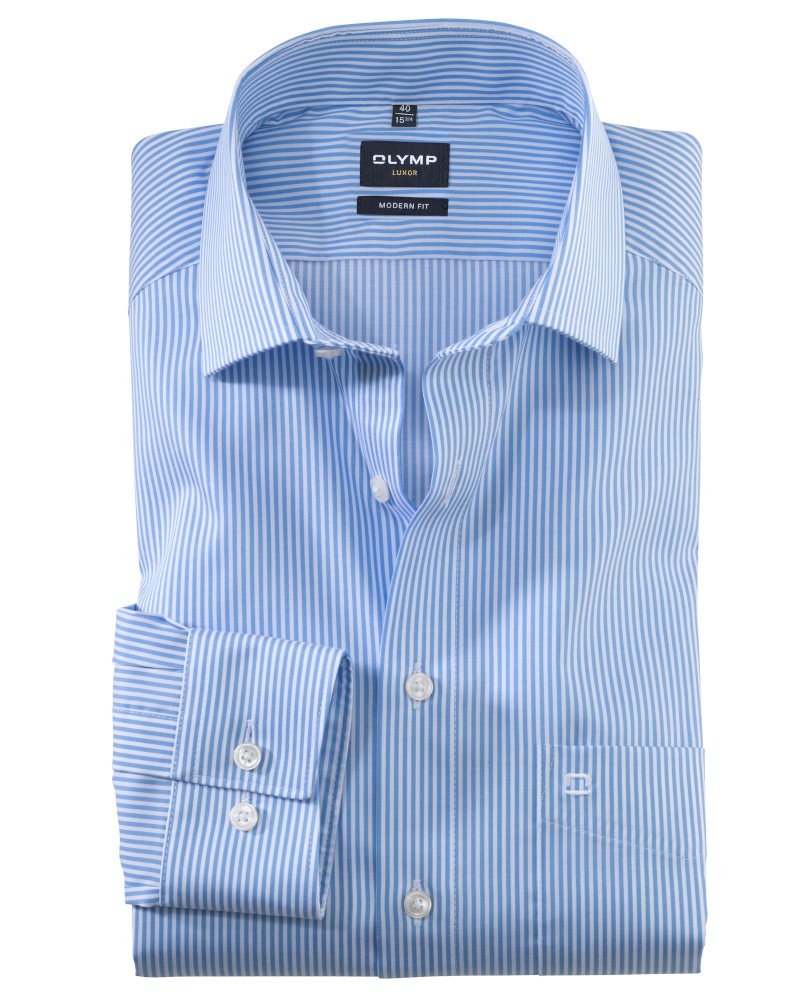 Hemd mit Zündholzstreifen in Bleu
