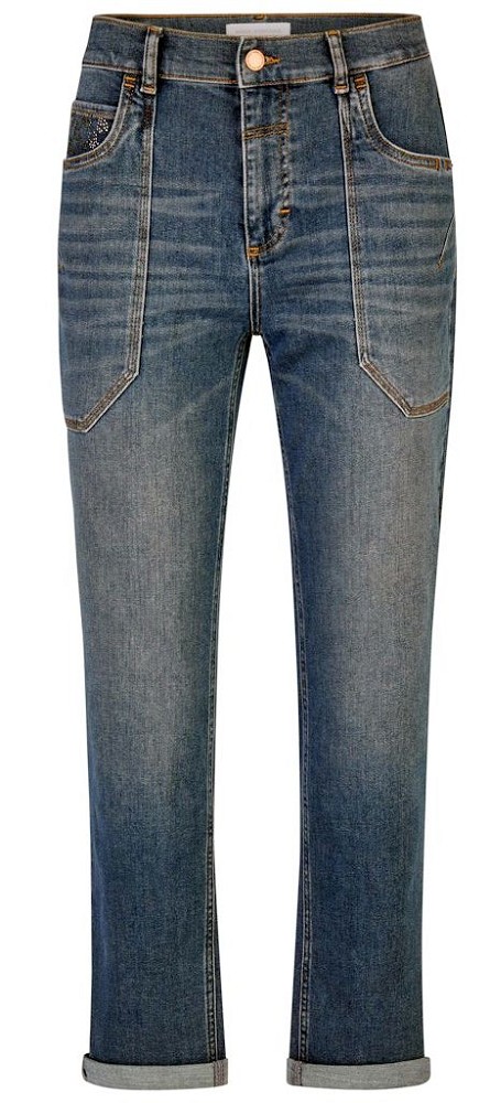 Rita Relaxed Fit El Paso Jeans in Used/Night Blue