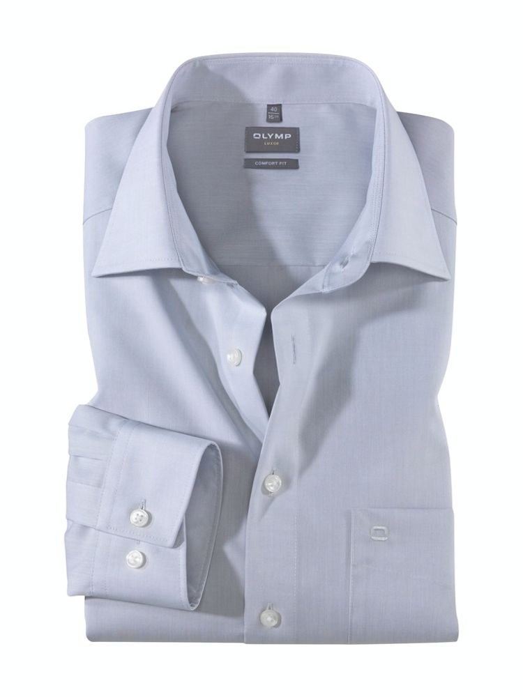 Comfort Fit Businesshemd in hellgrau