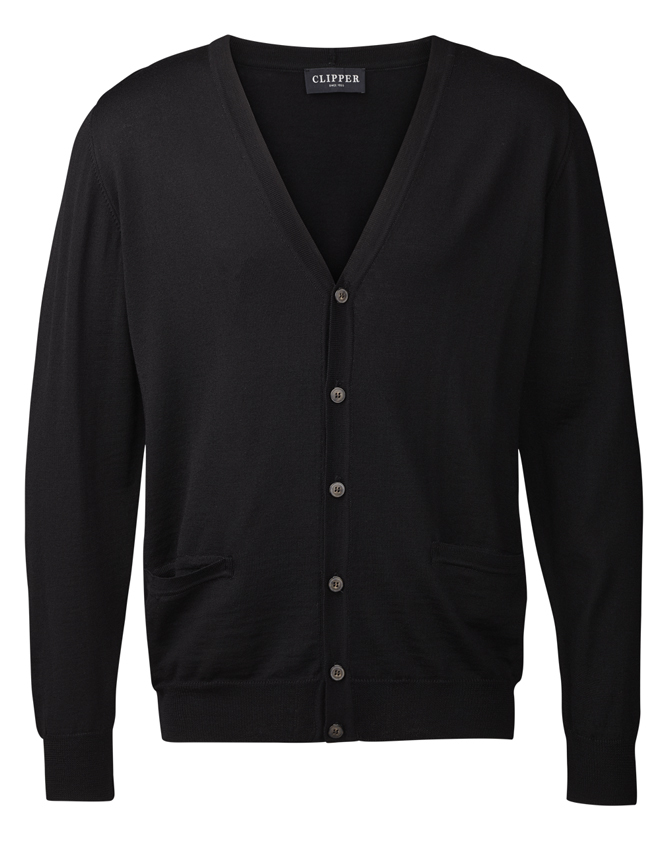 Strickjacke zum knöpfen in black