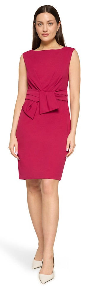 Mittellanges Kleid in Dark Raspberry