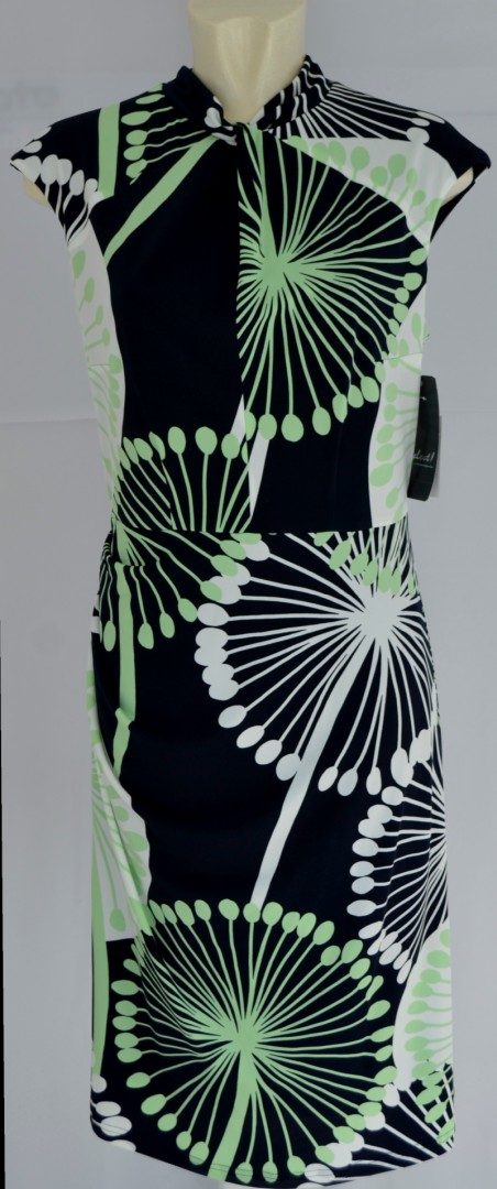 Mittellanges Eutikleid in mehrfarbig gemustert