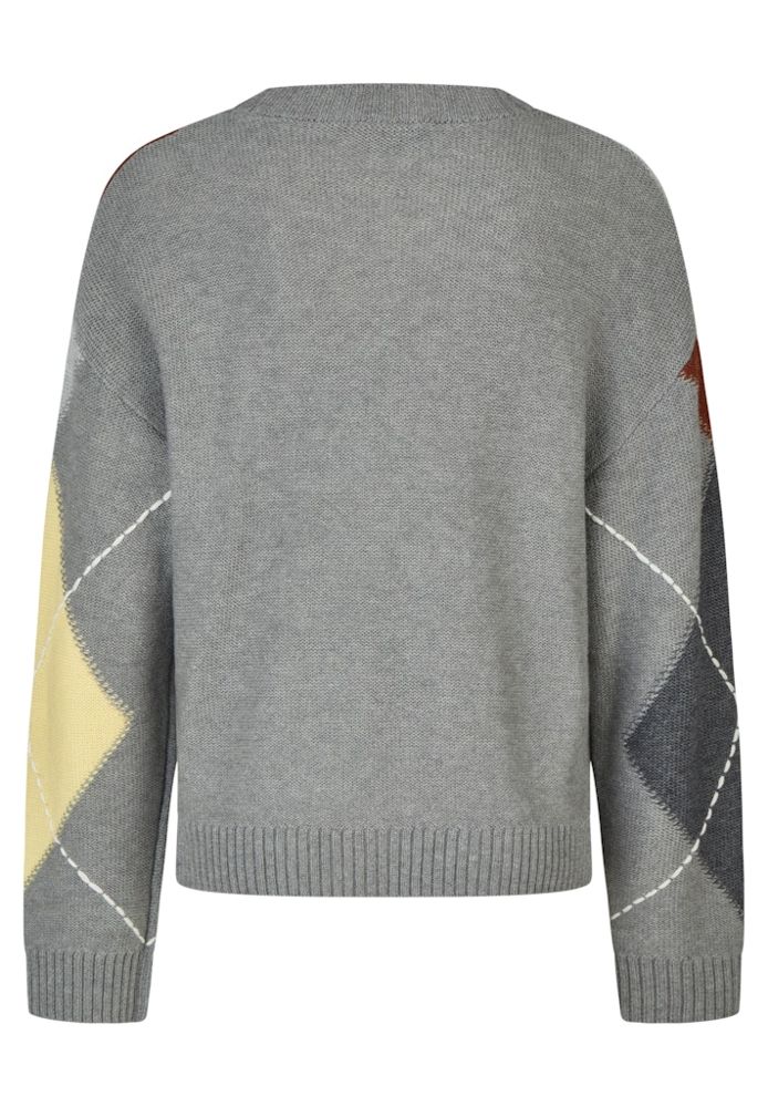 Turtle Pullover mit Rautenmuster