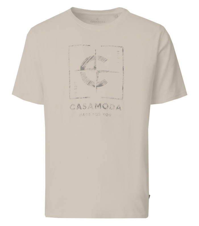 1/2 Arm T-Shirt in beige mit dezentem Print