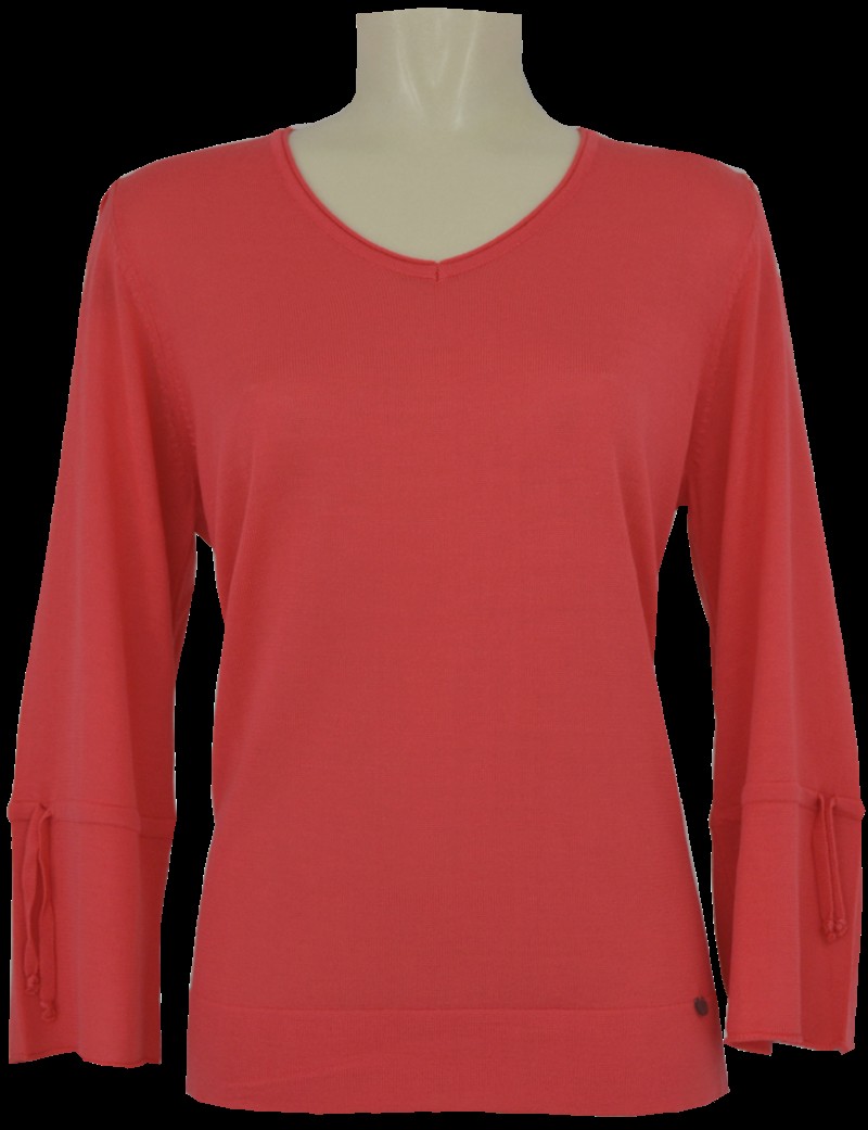 Leichter Pullover mit 3/4 Arm in red-pink