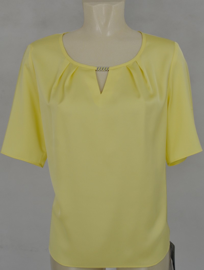 Festliches Shirt in zitronengelb