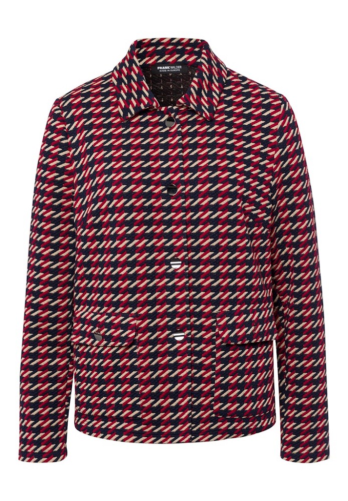 Blazer-Jacke in mehrfarbig mit Merlot