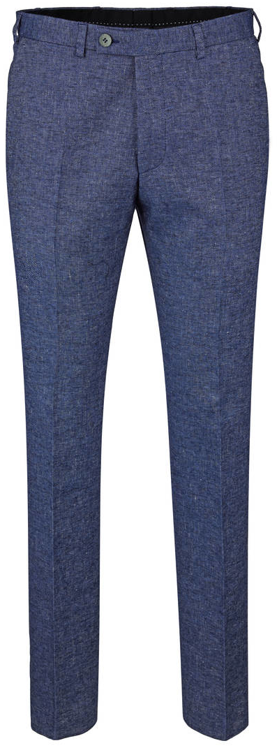 1009366-Franko-22NEU Anzug Hose SLIM in mittel blau mit Struktur