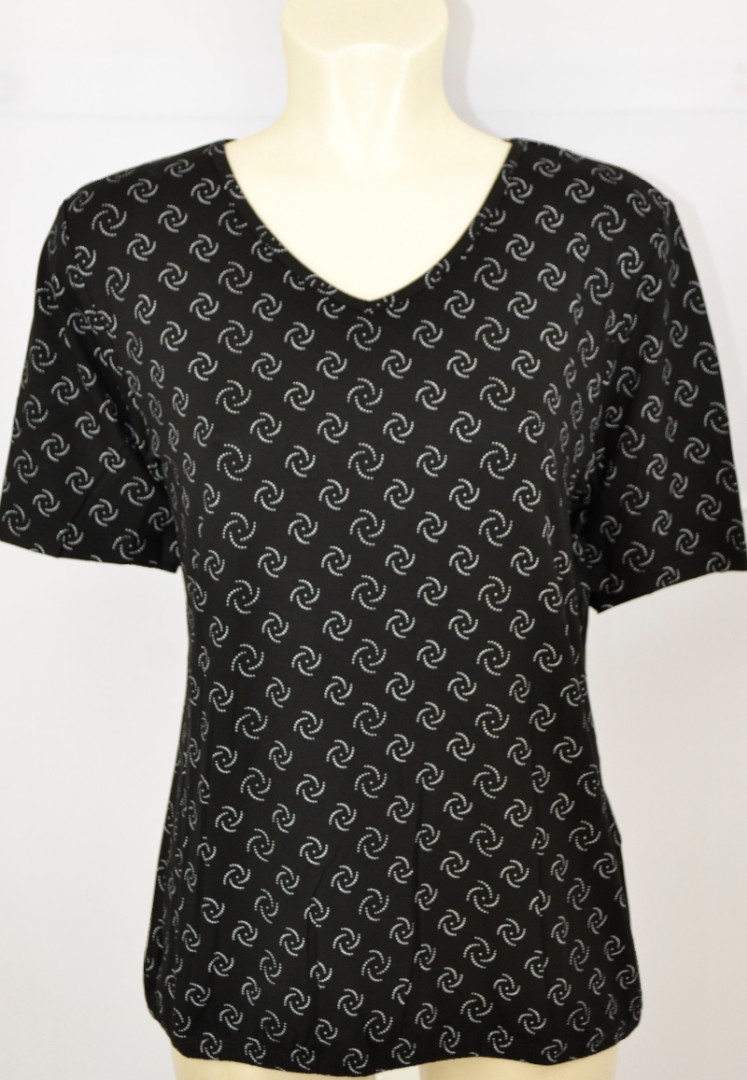 1/2 Arm T-Shirt in schwarz-weiß