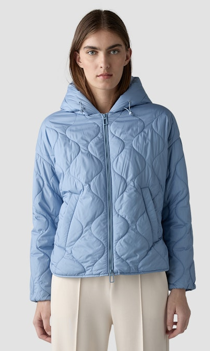 Stepp-Kurzjacke in rauchblau