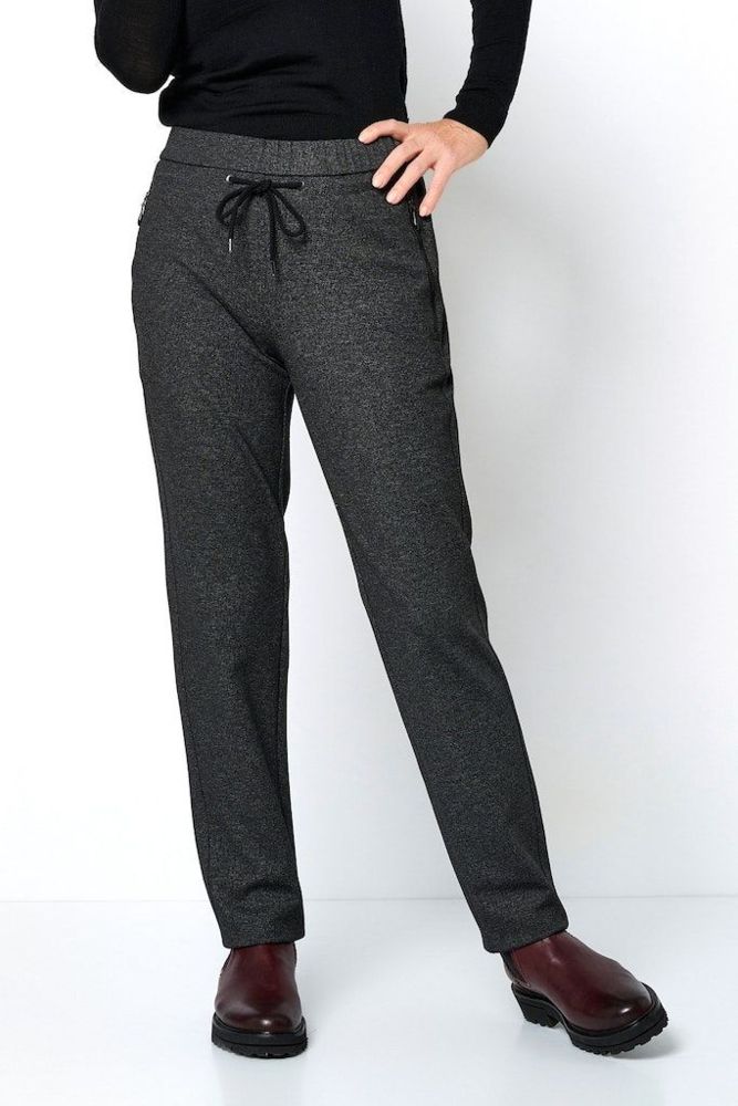 Stoffhose Scarlet Wide Leg in anthrazit melange
