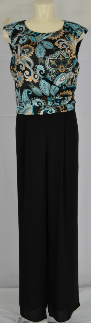 Jumpsuit in petrol-safran