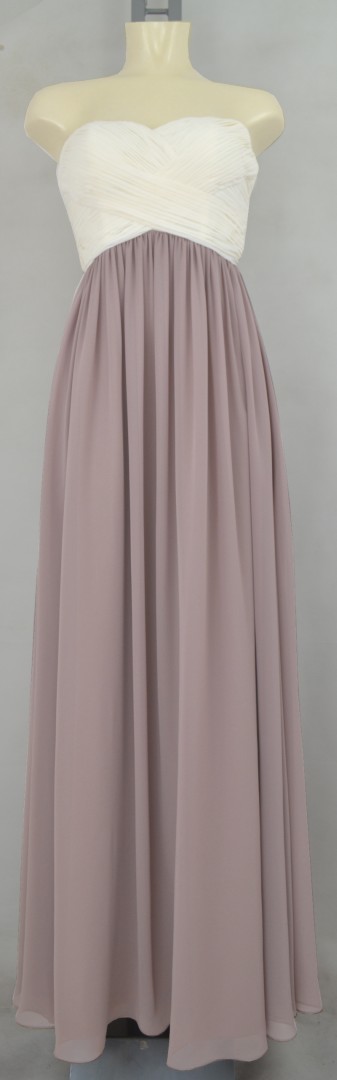 Ballkleid lang in new white/taupe