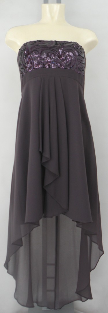 Ballkleid im Vokuhila-Stile in dark rosewood