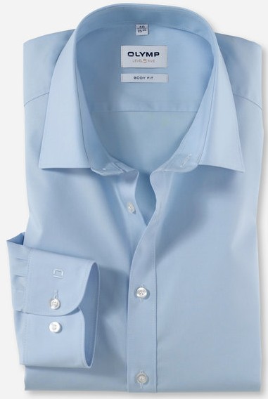 Level Five body fit Hemd in hellblau