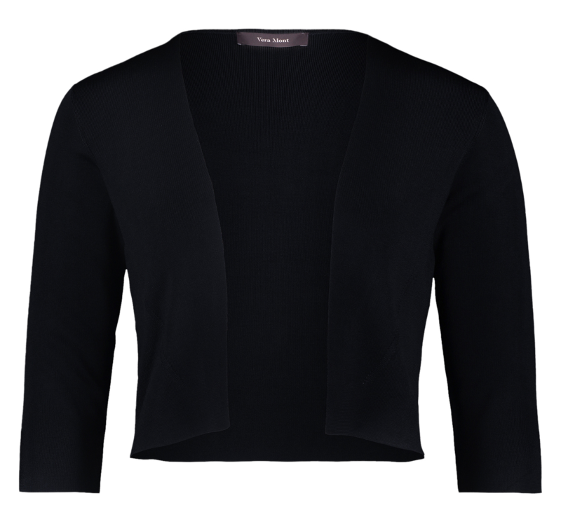 Kurze Strickjacke in Bolero-Jacke in black