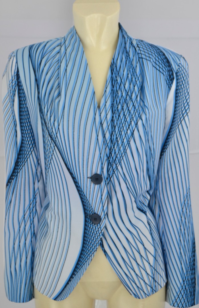 Blazer in mehrfarbig mit bleu-marine gemustert