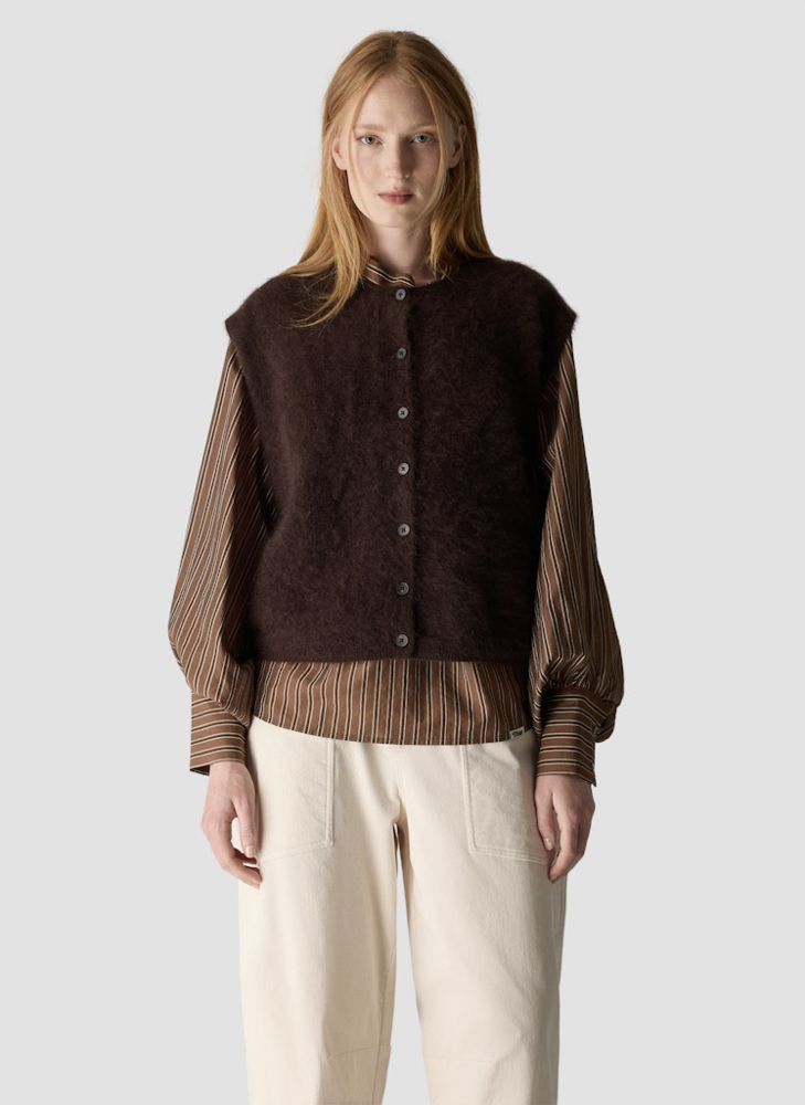 Strickweste in espresso