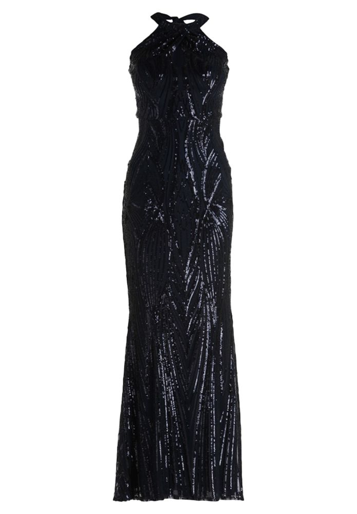 Langes Ballkleid in dusty slate