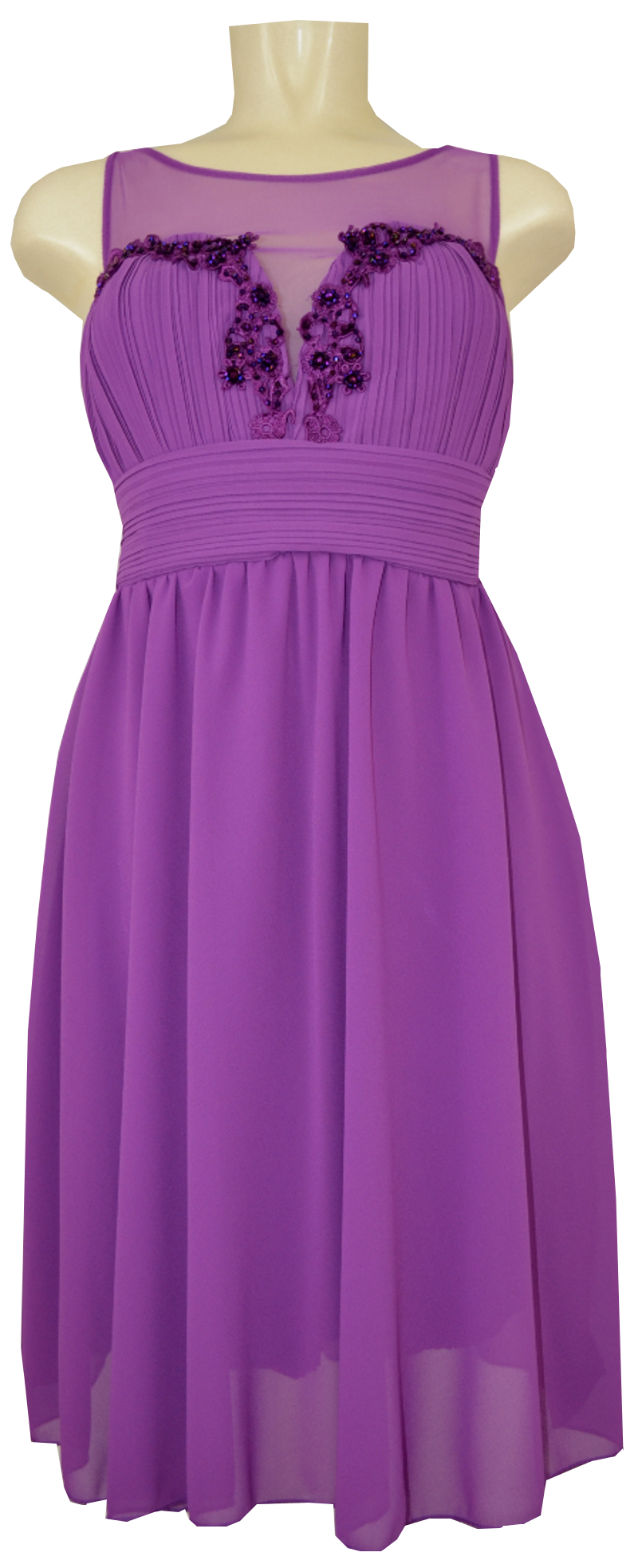 P-02279-Pflaume Cocktailkleid in Pflaume