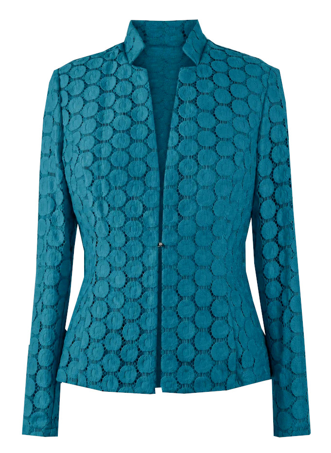 Elegante Jacke in petrol