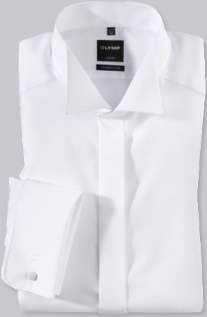 Soirèe Kläppchen Kragen Hemd in weiß