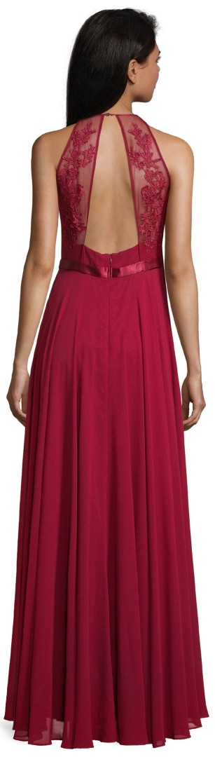 Langes Ballkleid in grenadine red