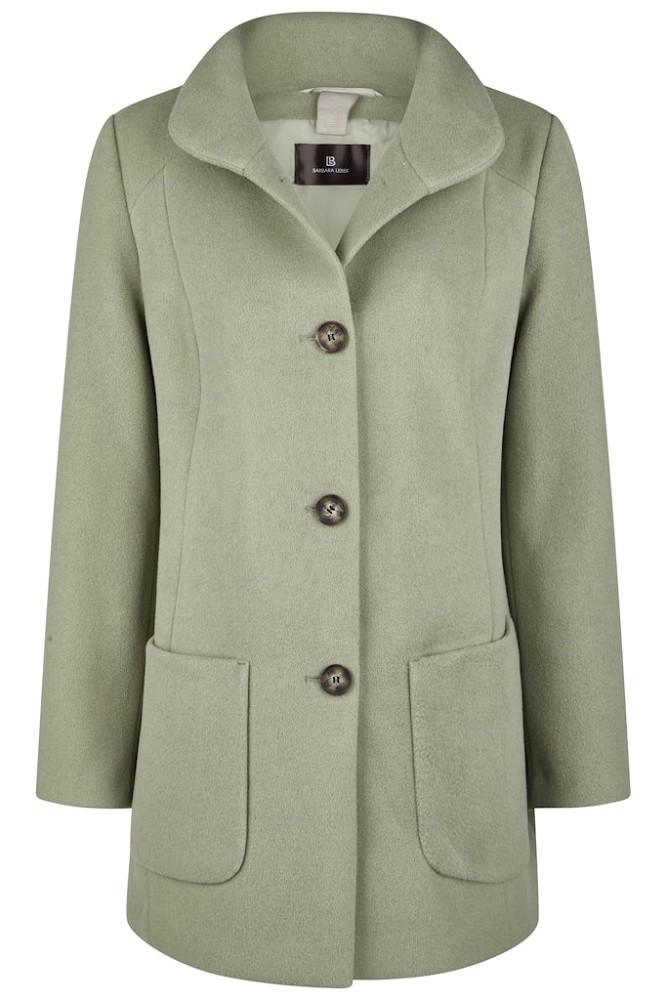 Wolloptikjacke in Jade