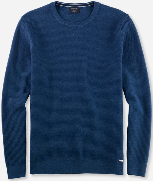 Pullover mit  rundem Ausschnitt in blau