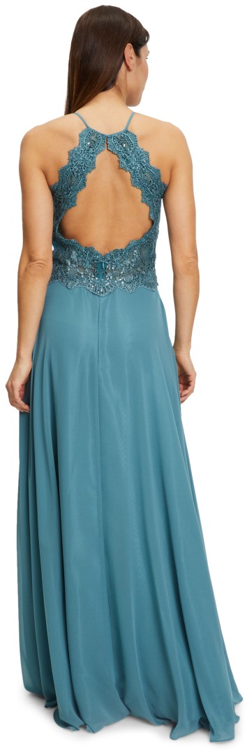 Langes Ballkleid in smoky teal