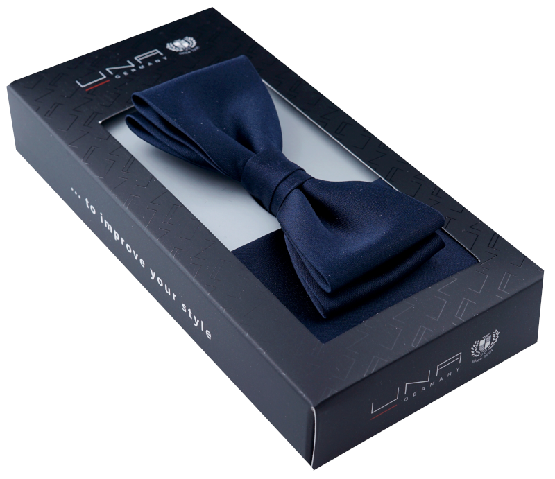 820010-19 Schleife in uni dunkel blau mit Tuch