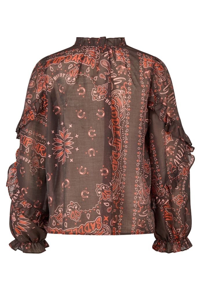 Blusenshirt in mehrfarbig gemustert