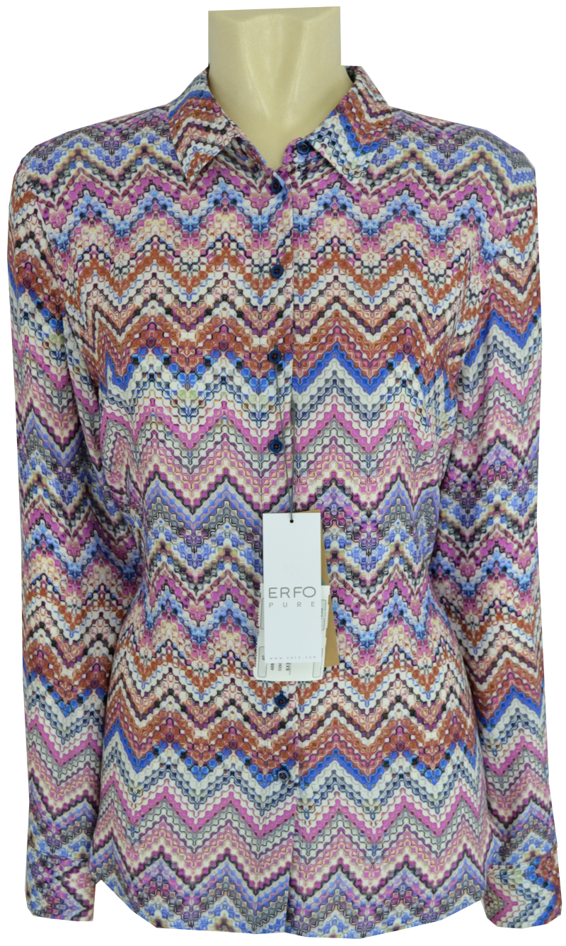 1/1 Arm Bluse in allover gemustert