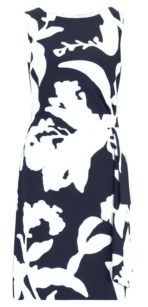 Mittellanges Kleid mit Druck in dark blue/white