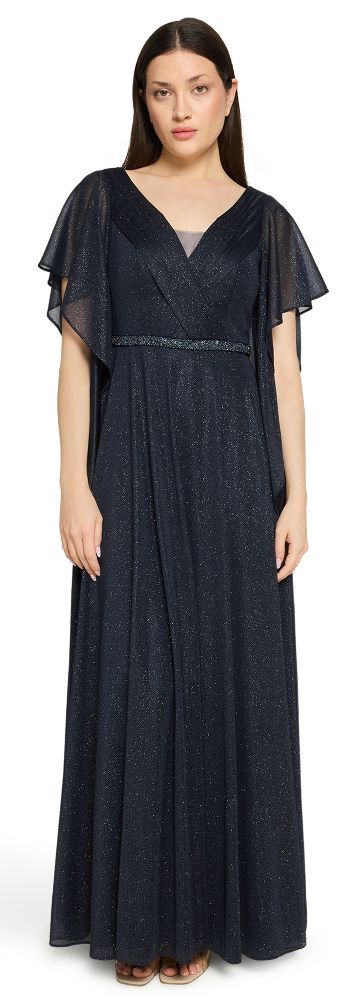 Langes Abendkleid in dark blue-grey