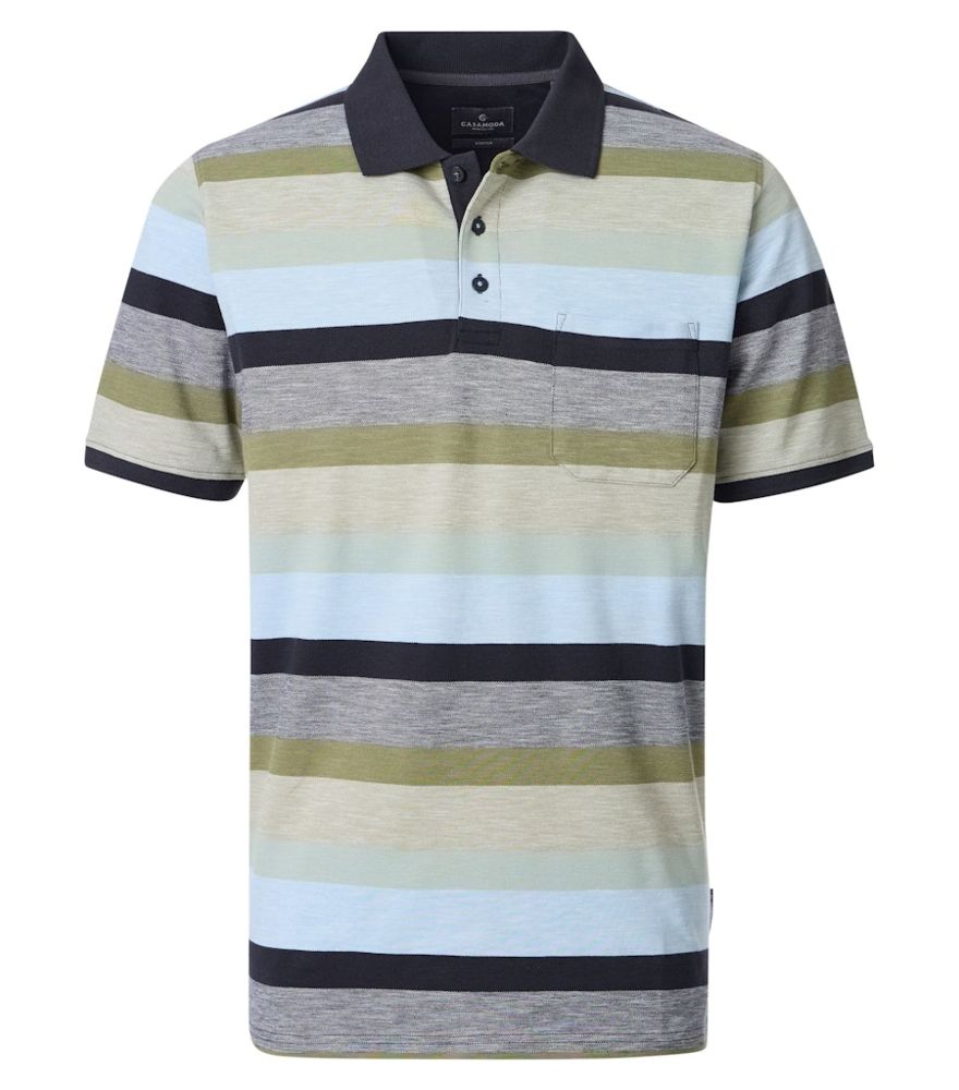 1/2 Arm Polo Shirt mit Streifenmuster