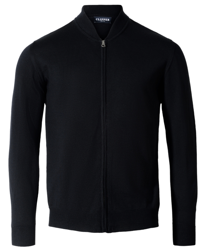 Strickjacke mit R-V in black