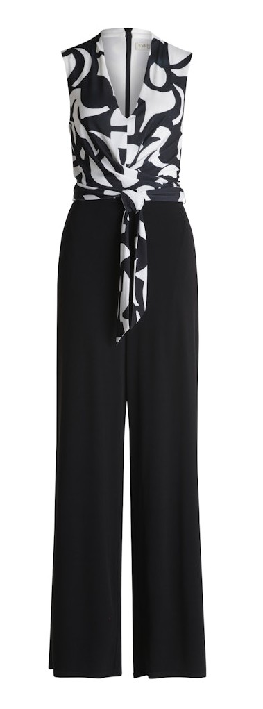 Jumpsuit in patch black-white