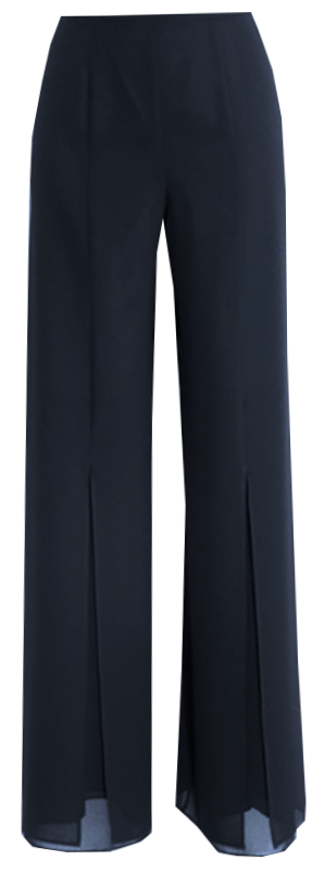 Festliche Hose mit Überwurf in marine