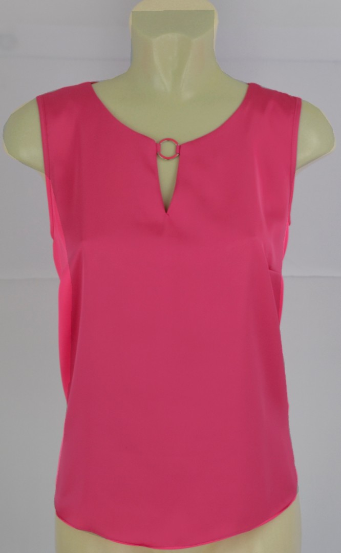 Top in hot pink mit Glanz