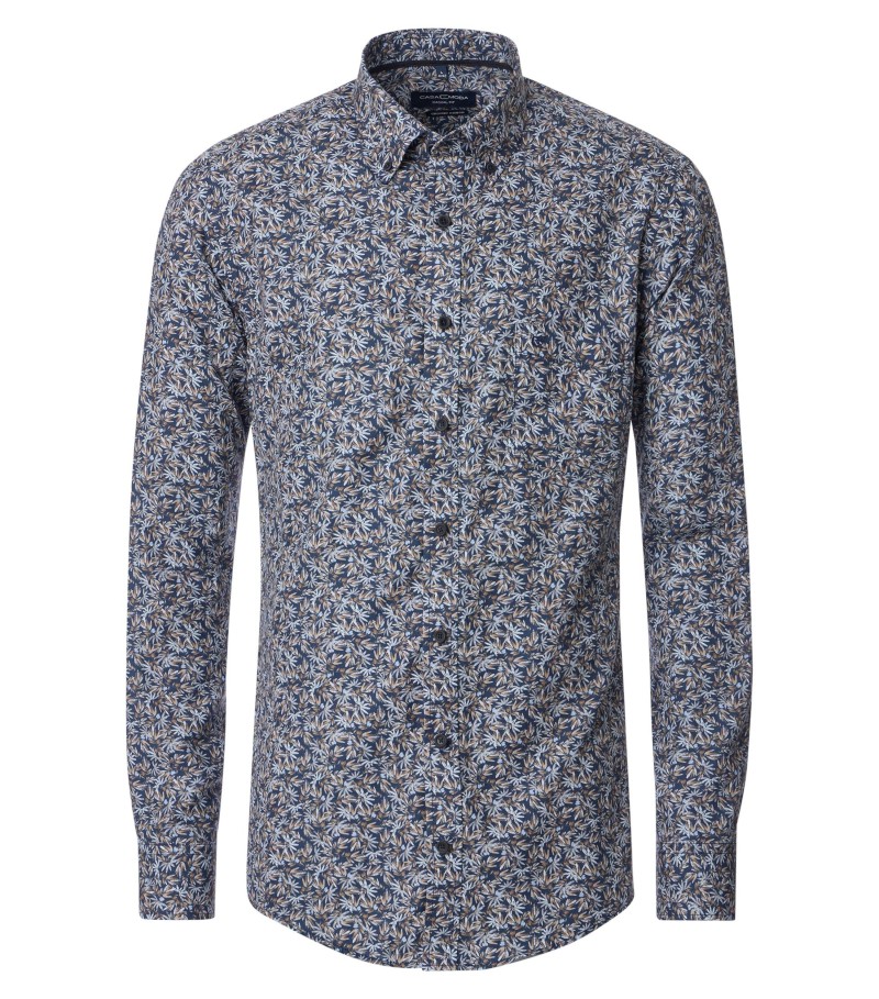 1/1 Arm Freizeithemd mit dezent  floraler Ausmusterung